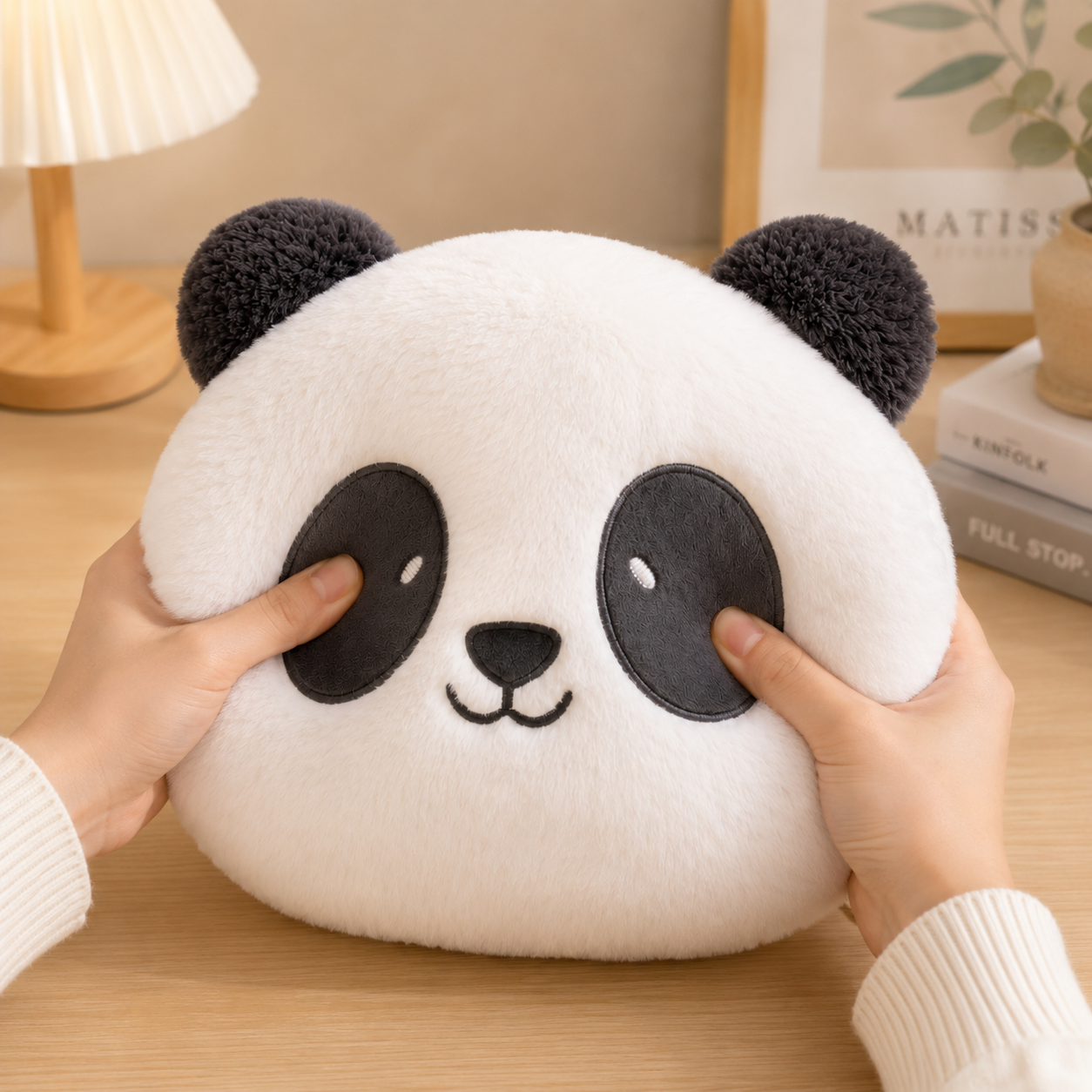 Furry Panda Face Plush Toy - Image 4